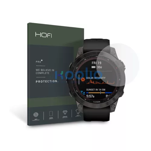 HOFI Glass Pro+ üvegfólia - Garmin Fenix 5/6/6 Pro/7 (22mm) - átlátszó