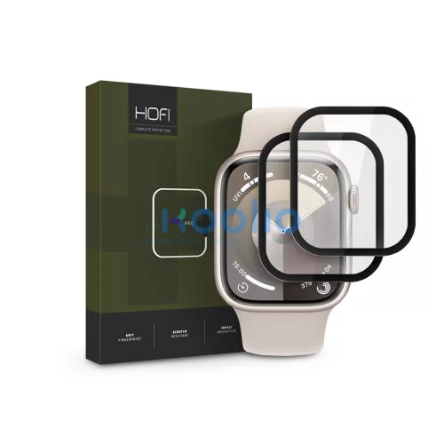 HOFI Hybrid Pro+ Glass - Apple Watch Series 7/8/9 (41 mm) üvegfólia - 2 db/cs - fekete