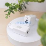 Maxlife MXTC-08-65ACC PD+QC 65W hálózati gyorstöltő adapter 2xType-C + USB - fehér