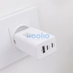 Maxlife MXTC-08-65ACC PD+QC 65W hálózati gyorstöltő adapter 2xType-C + USB - fehér