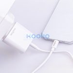 Maxlife MXTC-06 PD+QC 20W hálózati gyorstöltő adapter USB + Type-C + Type-C/Lightning kábel - fehér