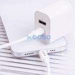 Maxlife MXTC-06 PD+QC 20W hálózati gyorstöltő adapter USB + Type-C + Type-C/Lightning kábel - fehér