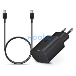   Samsung EP-TA800EBE gyári gyorstöltő adapter 25W + EP-DA705BBE Type-C/Type-C 1m - fekete - ECO