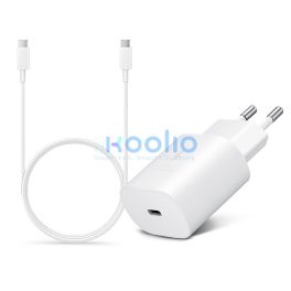   Samsung EP-TA800EWE gyári gyorstöltő adapter 25W + EP-DA705BWE Type-C/Type-C 1m - fehér - ECO