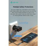 Devia Global 20W PD+QC hálózati gyorstöltő utazó adapter(CN/JP/US/EU/UK/AU) - fekete