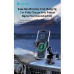 Devia Smart Series 15W vezeték nélküli autós töltő/tartó műszerfalra/szélvédőre - fekete