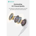 Devia Kintone Series A2 sztereó fülhallgató 3,5mm jack - fehér