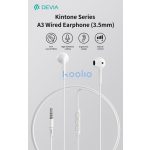 Devia Kintone A3 In-Ear sztereó fülhallgató - 3,5mm jack - fehér