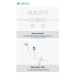 Devia Kintone A3 In-Ear sztereó fülhallgató - 3,5mm jack - fehér