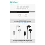 Devia Smart Series M1 Metal In-Ear sztereó fülhallgató - Type-C - ezüst