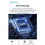 Devia Smart Series 30W GaN PD+QC hálózati gyorstöltő adapter + Type-C/Lightning kábel - fehér