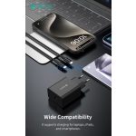 Devia Rocket Series 45W PD+QC hálózati gyorstöltő adapter + Type-C/Type-C kábel - fekete