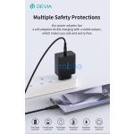 Devia Rocket Series 45W PD+QC hálózati gyorstöltő adapter + Type-C/Type-C kábel - fekete