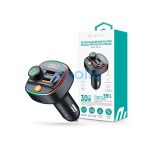 Devia Smart Series Bluetooth FM-transmitter/autós gyorstöltő 30W PD+QC 2xUSB/AUX/MP3 - fekete
