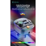 Devia Smart Series Bluetooth FM-transmitter/autós gyorstöltő 30W PD+QC 2xUSB/AUX/MP3 - fekete