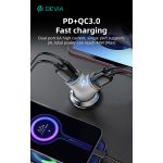 Devia Smart Series 48W PD+QC autós gyorstöltő 2xUSB+2xType-C - ezüst