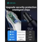 Devia Smart Series 48W PD+QC autós gyorstöltő 2xUSB+2xType-C - ezüst