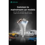 Devia Smart Series 48W PD+QC autós gyorstöltő 2xUSB+2xType-C - ezüst