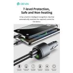 Devia Extreme Speed Series 65W PD+QC autós gyorstöltő USB+2xType-C - fekete