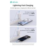 Devia Rocket Series 45W PD hálózati gyorstöltő adapter Type-C - fehér