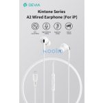 Devia Kintone Series A2 sztereó fülhallgató Lightning - fehér