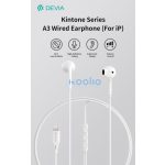 Devia Kintone Series A3 sztereó fülhallgató Lightning - fehér