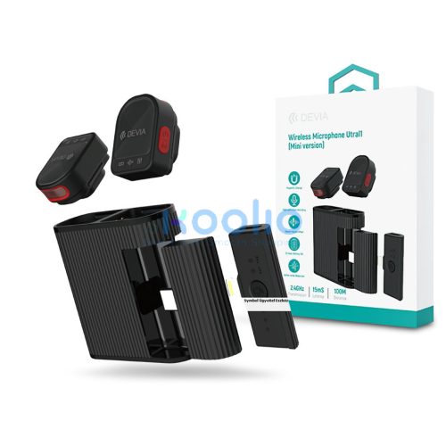 Devia Ultra1 (Mini version) vezeték nélküli influenszer mikrofon pár - fekete