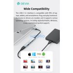 Devia Lite1 4 in 1 Hub - USB-C 3.1 - USB 3.0/USB 2.0/2xType-C elosztó/adapter - szürke