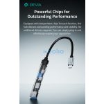 Devia Lite1 4 in 1 Hub - USB-C 3.1 - USB 3.0/USB 2.0/2xType-C elosztó/adapter - szürke