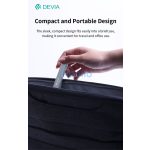 Devia Lite1 4 in 1 Hub - USB-C 3.1 - USB 3.0/USB 2.0/2xType-C elosztó/adapter - szürke