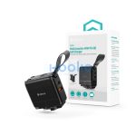 Devia Global 45W PD+QC hálózati gyorstöltő utazó adapter (CN/JP/US/EU/UK/AU) - fekete