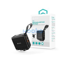   Devia Global 45W PD+QC hálózati gyorstöltő utazó adapter (CN/JP/US/EU/UK/AU) - fekete