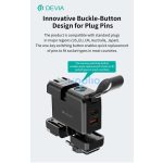 Devia Global 45W PD+QC hálózati gyorstöltő utazó adapter (CN/JP/US/EU/UK/AU) - fekete