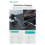 Devia Global 45W PD+QC hálózati gyorstöltő utazó adapter (CN/JP/US/EU/UK/AU) - fekete