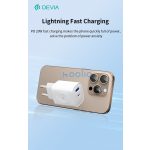 Devia Ultra1 22W PD+QC+Apple Watch 2in1 hálózati gyorstöltő adapter - fehér