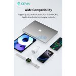 Devia Ultra1 22W PD+QC+Apple Watch 2in1 hálózati gyorstöltő adapter - fehér