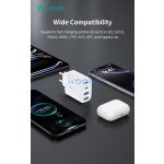 Devia Pro1 40W GaN QC 2xUSB + 2xType-C hálózati gyorstöltő adapter - fehér