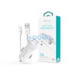 Devia Smart Series 15W 2xUSB autós töltő adapter + USB - Lightning kábel 1 m - fehér