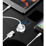 Devia Smart Series 15W 2xUSB autós töltő adapter + USB - Lightning kábel 1 m - fehér