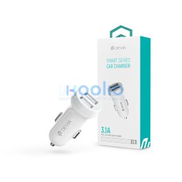 Devia Smart Series 15W 2xUSB autós töltő adapter - fehér