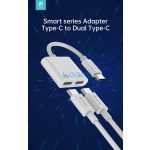 Devia Smart Series Type-C 2x Type-C audio adapter - fehér