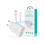 Devia Smart Series 12W 2xUSB hálózati töltő adapter + USB/microUSB kábel 1m - fehér