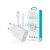Devia Smart Series 12W 2xUSB hálózati töltő adapter + USB/microUSB kábel 1m - fehér