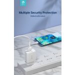 Devia Smart Series 12W 2xUSB hálózati töltő adapter + USB/microUSB kábel 1m - fehér