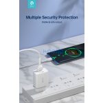 Devia Smart Series 12W 2xUSB hálózati töltő adapter + USB/Type-C kábel 1m - fehér