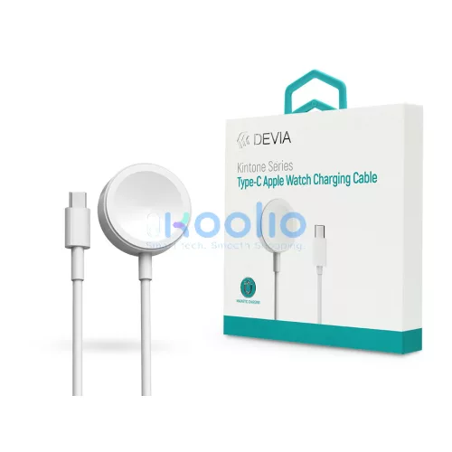 Devia Smart Series mágneses Type-C töltőkábel Apple Watch-hoz - fehér