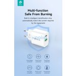 Devia Smart Series 20W PD+QC hálózati gyorstöltő adapter V2 Type-C/USB - fehér