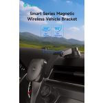 Devia Smart Series Magnetic 15W műszerfalra/szélvédőre vezeték nélküli autós töltő/tartó - fekete