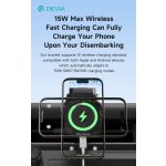 Devia Smart Series Magnetic 15W műszerfalra/szélvédőre vezeték nélküli autós töltő/tartó - fekete