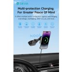 Devia Smart Series Magnetic 15W műszerfalra/szélvédőre vezeték nélküli autós töltő/tartó - fekete
